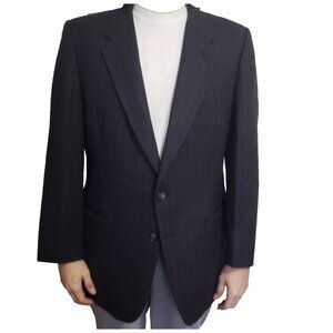 Oscar De La Renta Men’s Blue Pinstripe Wool Sport Coat Suit Jacket Blazer Size43